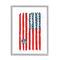 Stupell Industries American Flag Birds on Wall Political Statement Framed Giclee Art